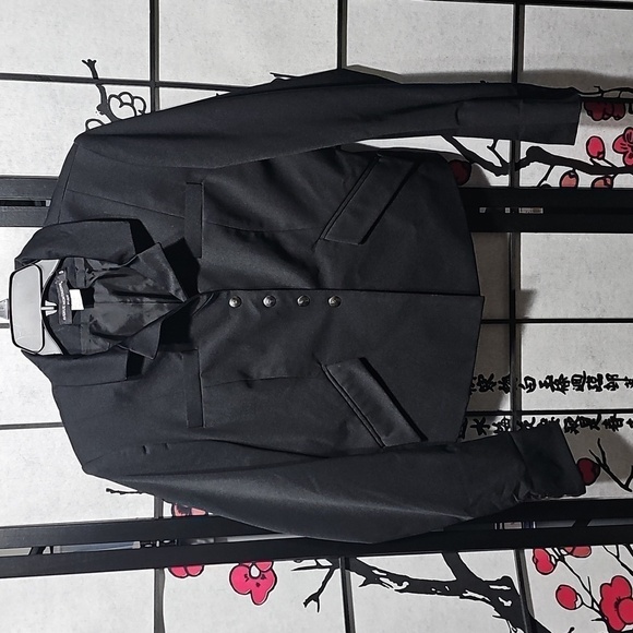 Avenue Montaigne Black Blazer Jacket Size 5 - Picture 2 of 5